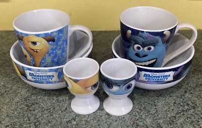 Monster University - Disney PIXAR - 2xSchalen 2xEierbecher 2xBecher