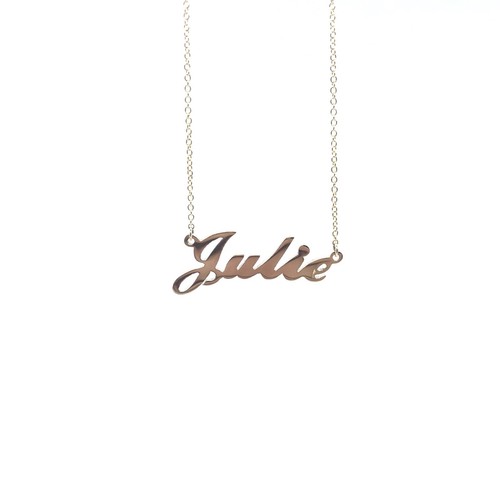 Name Necklace 'JULIE' 45cm Cable Chain 