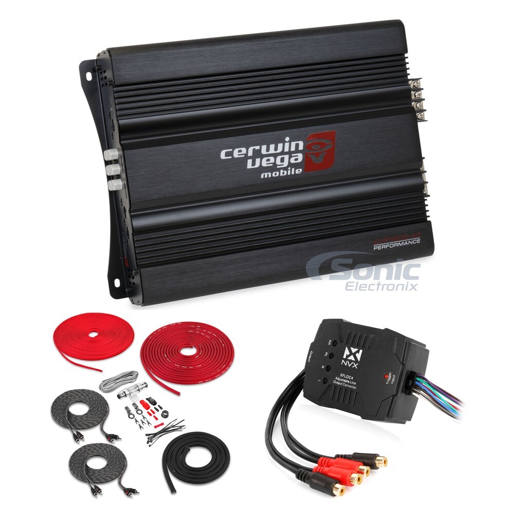 4-канальный усилитель Cerwin Vega CVP16004D с комплектом усилителей NVX LOC и 8 AWG NVX 3319000₽