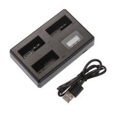 Cargador de batería LCD USB triple/3 LP-E8 para Canon EOS 550D 600D 650D 700D T2i T3i