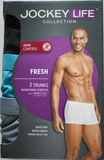 jockey life men's fresh microfiber trunk