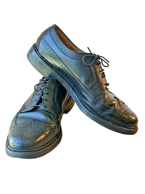 FLORSHEIM IMPERIAL 92604 Kenmoor Gunboat Vintage Black Wing Tip Shoes Size 9.5 D s-l400.jpg main image 3