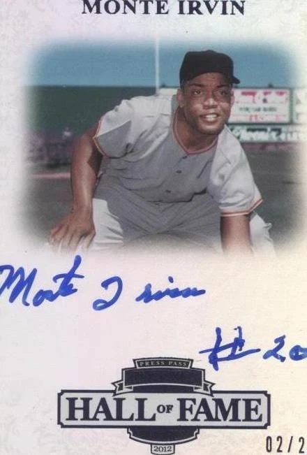 2012 Press Pass Legends Hall of Fame Edition - Monte Irvin #LG-MI