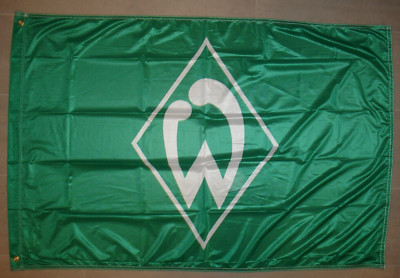 Werder Bremen 100 x 150 cm Neu  Fahne Flagge mit 2 Messingösen - Oben  und Unten
