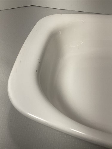 CorningWare P-21 blau Kornblumenröster Röstpfanne mit Holzgriff Wiege - Bild 10 von 19