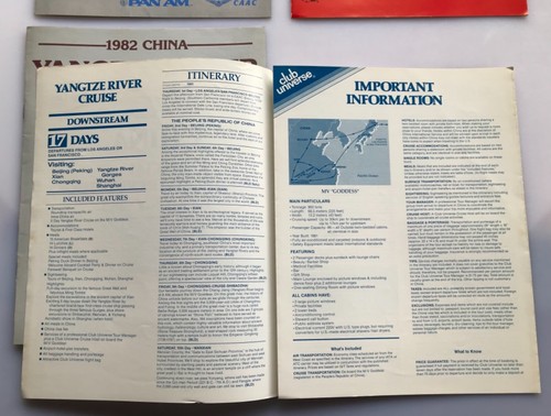 China Experience 1980s Air Cruise Tour Books Yangtze Tibet Great Wall Pan Am Lot - Picture 8 of 15