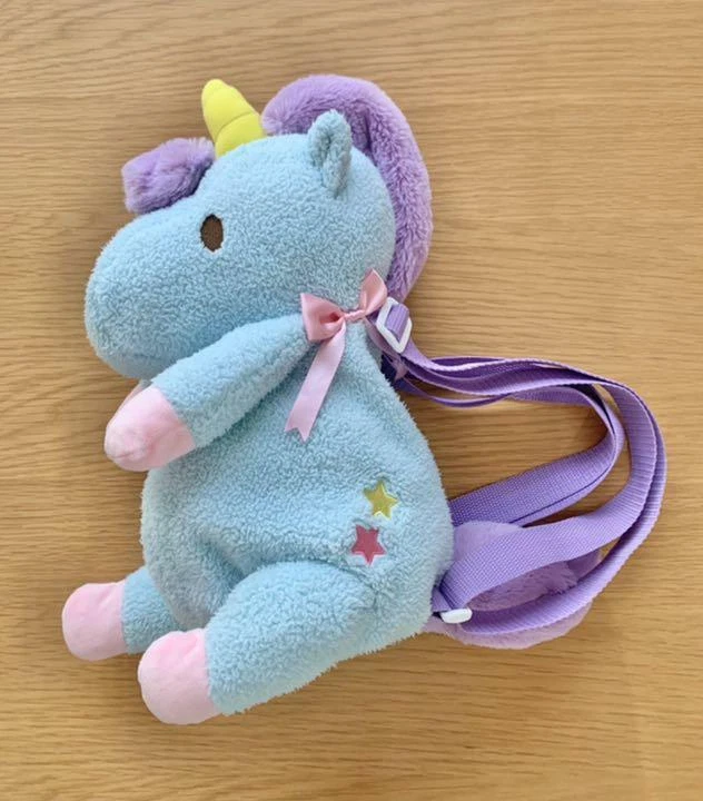 Bewaltz - Plushie Heart Unicorn Backpack - Blue