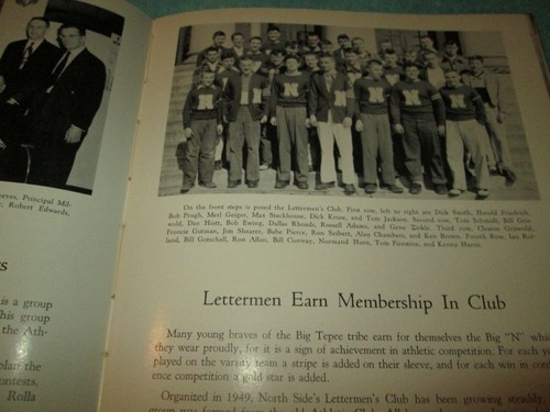1951 NORTH SIDE HIGH SCHOOL YEARBOOK REDSKINS THE LEGEND ,FORT WAYNE,INDIANA - Picture 11 of 12