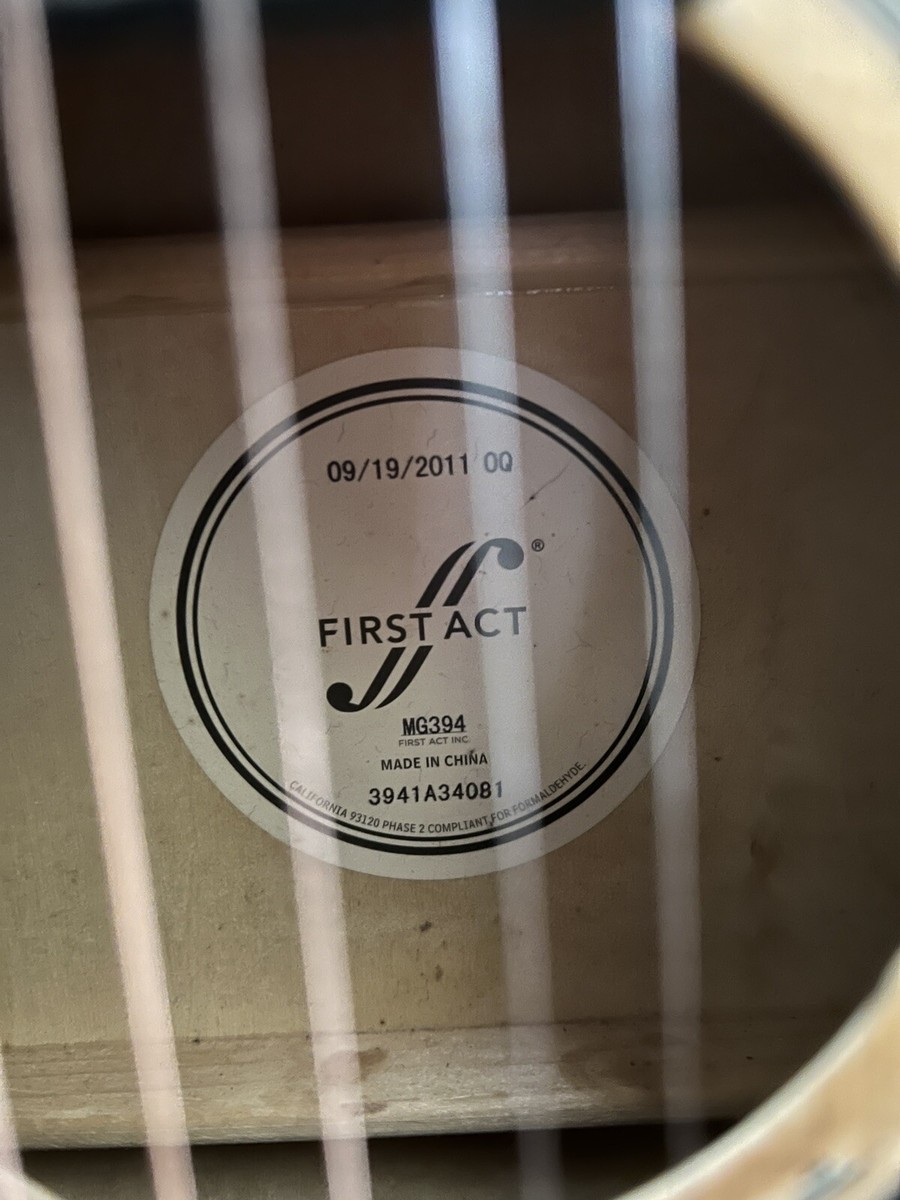 Moat イタリア語（A） First Act MG394 Acoustic Guitar - Natural 659213140555| eBay