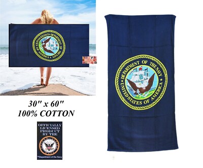 US U.S. NAVY USA OFFICIALLY LICENSED Flag Banner Big BATH POOL BEACH TOWEL WRAP
