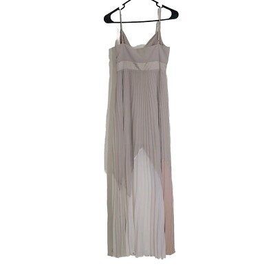bcbg pleated dress colorblock bcbg maxazria Neutral Pleated Colorblock Maxi dress 4