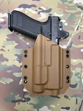 Coyote Tan Kydex Light Bearing Holster for Glock 17 22 Streamlight TLR-1