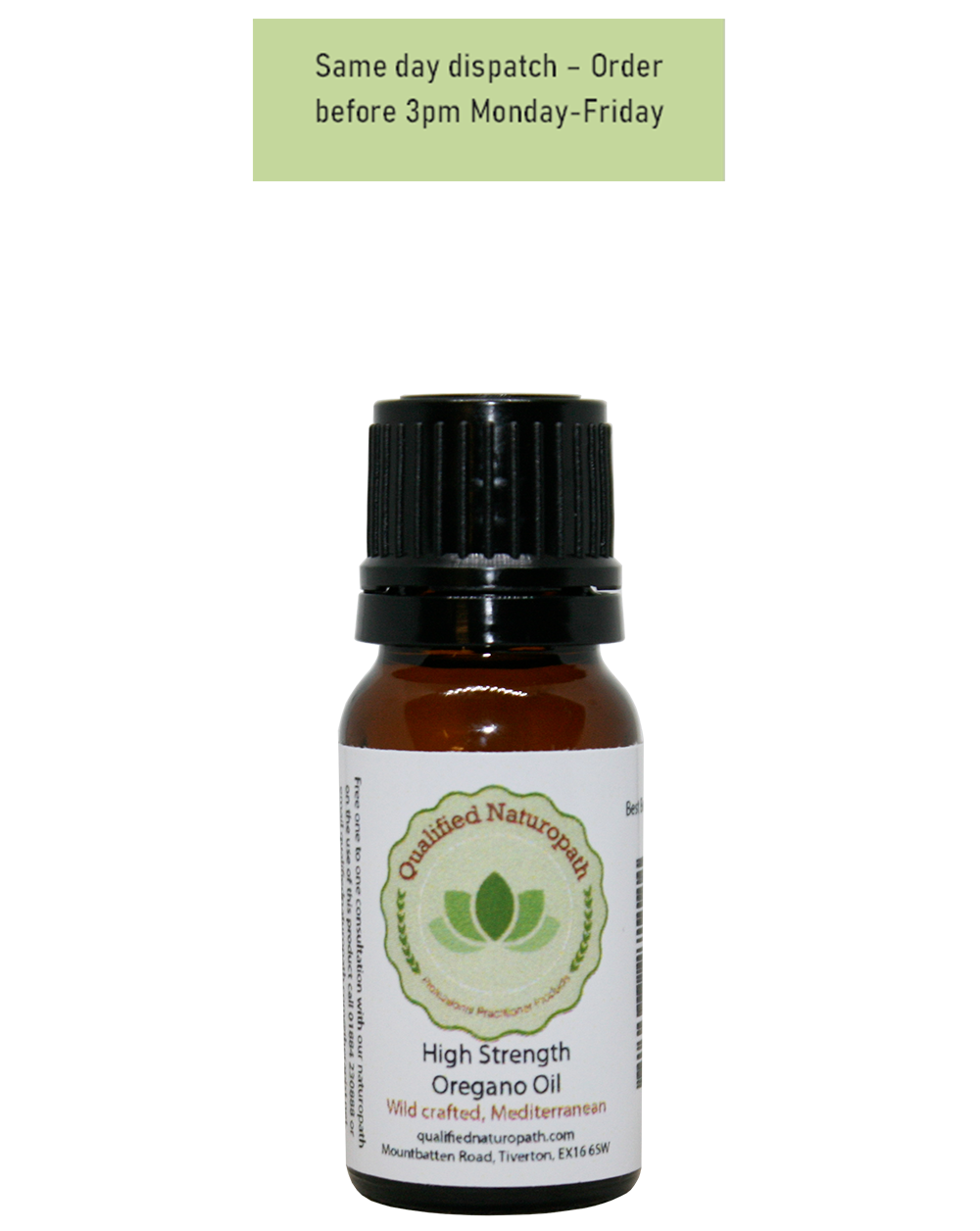 High Strength Oregano Oil - 10ml - Min 80% Carvacrol