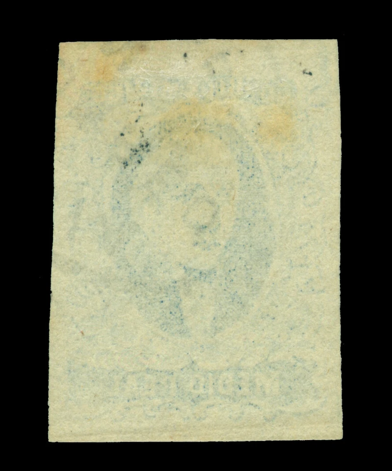 墨西哥 1856 年 HIDALGO 1⁄2r 蓝色 Scott # 1 二手 VF-XF — 第 2/2 张图片