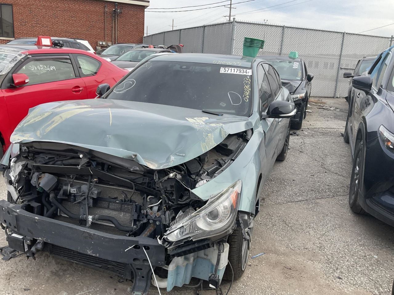 Passenger Side View Mirror Power Heated Fits 16-18 INFINITI Q50 4686734
