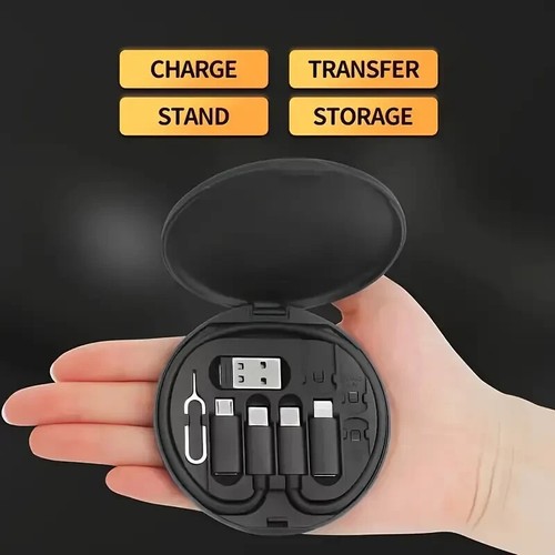 5-in-1 Mini Data Cable Storage Box with Fast Charging Adapter - Free Postage - 第 5/7 張圖片
