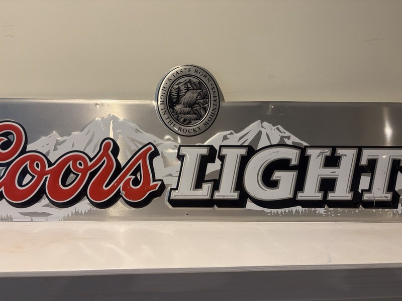 Coors Coors Light Rocky Mountains Metal Sign Breweriana Bar Decor