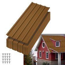 20 Pcs Corrugated Metal Roofing Panels Galvanized Steel Sheets for Shed Carport