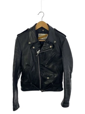 Schott Double Riders Chaqueta Cuero Negro Liso 4009 - Imagen 1 de 4
