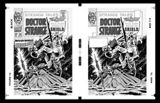Dan Adkins Strange Tales #162 Cover Rare Large Production Art Two Up
