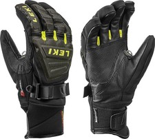 Leki Race Coach C-Tech S Gloves, Black/Lemon, 7
