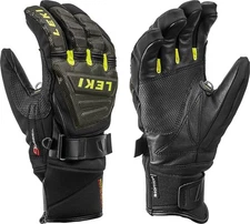 Leki Race Coach C-Tech S Gloves, Black/Lemon, 7