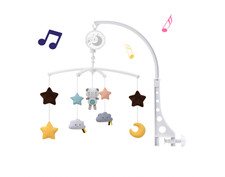 Baby Musical Crib Mobile with Hanging Rotating Toys,Infant Bed Decoration for Ne