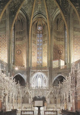 Albi Frankreich Basilika Sainte-Cécile Gewölbe & Chor Leinwand Postkarte