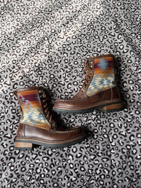 Damen Pendleton Stiefel Braun Leder 36