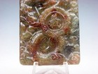 Old Nephrite Jade Stone Carved Pendant Furious Curly Dragon #07292408 — photo 3