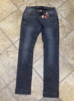 Apple Bottoms Jeans 8 Deadstock NWT Rhinestone Crystal Embellishment Vintage Y2K