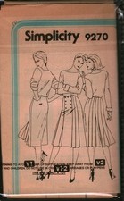 9270 Vintage Simplicity Sewing Pattern Misses 1980s Pleated Skirt UNCUT 10 OOP