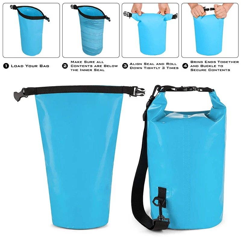 Outdoor Reise Kajak Wandern Dry Bag Roll Wasserdichte Packsack Ocean Rucksäcke - Bild 2 von 4