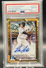2024 Bowman Draft Chrome Prospect Sam Antonacci Gold Wave Auto /50 PSA 10!