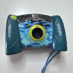 Fisher Price Kid Tough Digital Camera Blue And Green Camouflage Toy  2007 Works