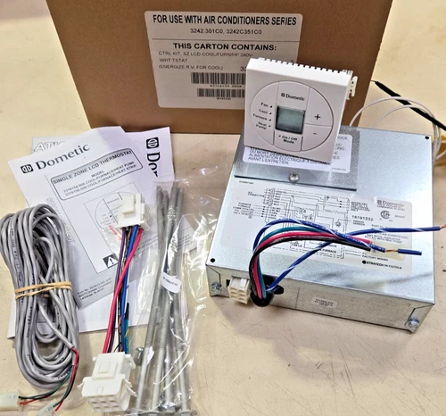 Dometic Single Zone LCD Thermostat Kit w Control Board Cool Furnace 220/240V