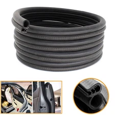 10FT EPDM Door Trim Weatherstrip Sealing with Side PVC Bulb Dustproof Seal Strip