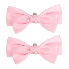 2 St&uuml;ck Schmetterlingsknoten mit Clips f&uuml;r Schuhe Satin hellrosa