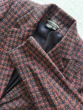 Liz Claiborne Tweed Blazer 10P Blue Pink Wool Academia 90s Vintage Retro Y2k