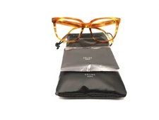 CELINE Women's Eyeglasses with Demo Lenses, CL50020I, Striped Brown Amber NEW