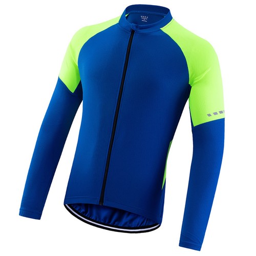 Men's Basic Riding Jerseys Full Zipper Long Sleeves Bike Shirt With SPCA - Picture 9 of 14