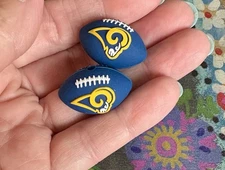 2 Piece LOS ANGELES Football Team Silicone Focal Beads DIY Jewelry Pens+ NEW