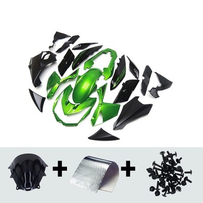 Green Black Fairing Kit For 2010-2013 Kawasaki Z1000 Plastic Injection Bodywork