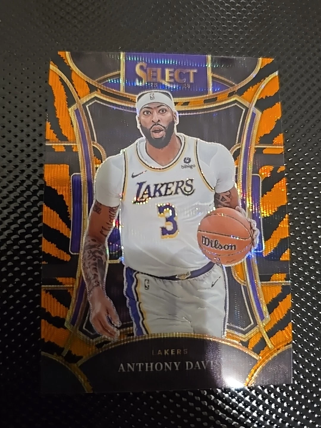 2023-24 Panini Select - Mezzanine Level Anthony Davis #381 Tiger Stripes Prizm