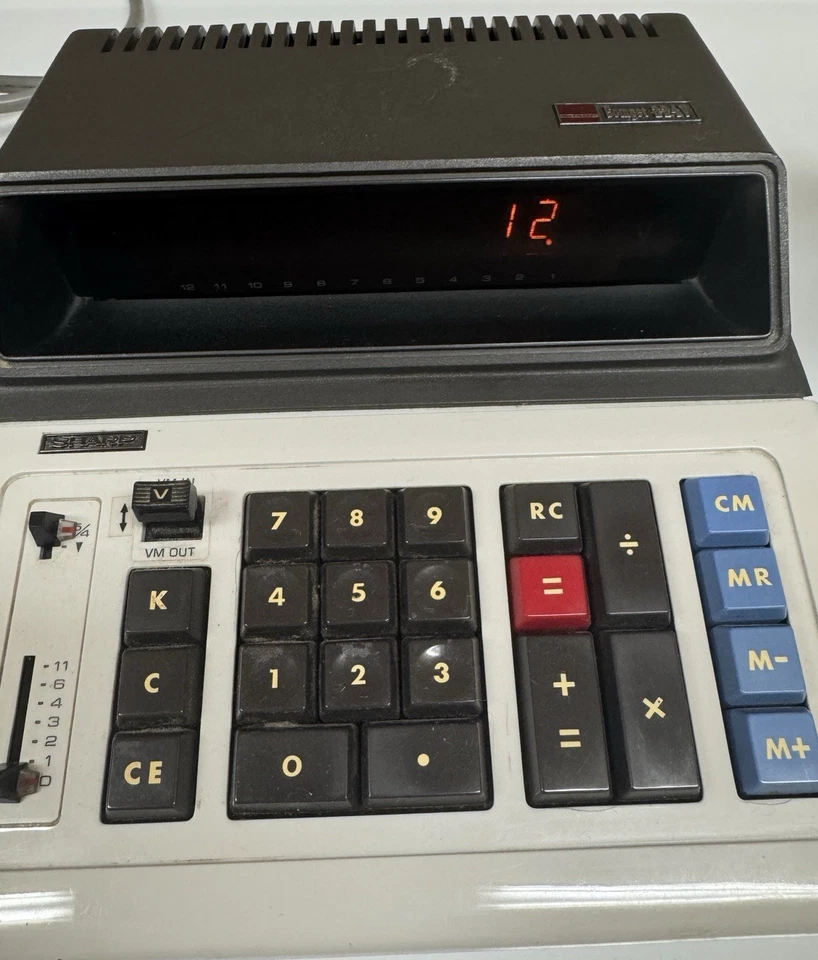 Vintage Sharp Compet 224V Electronic Calculator Desktop CS-224V Adding Machine - Image 2 of 4