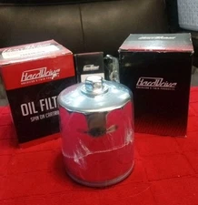 HardDrive 820-0722 Oil Filter with Hex nut  Harley Davidson Chrome