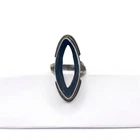 VTG Native Sterling Silver 925 Chunky Oval Ring Mount Empty Bezel Project