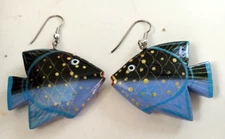 Earrings Whimsical Hand painted From Bali 