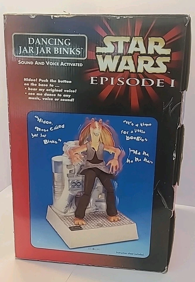 Tarro de baile Star Wars Episodio 1 1999 Binks Thinkway sonido y voz activado Foto 2 de 4