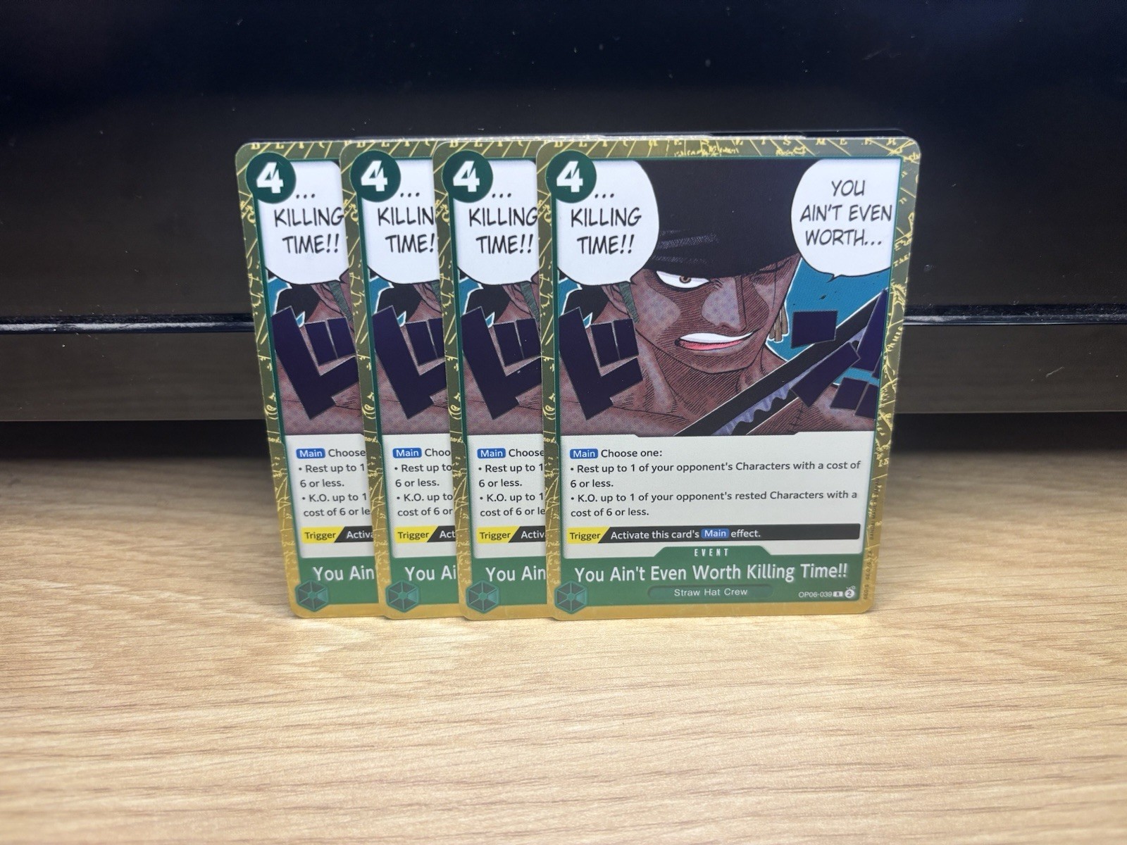 X4You Ain't Even Worth Killing Time OP06-039 Rare One Piece CCG